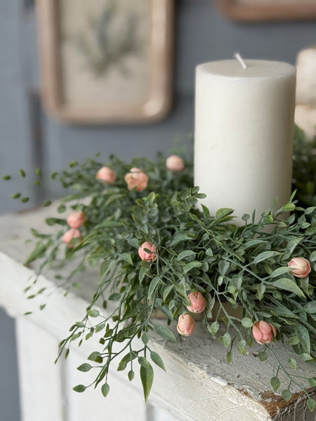 Avalon Florets Candle Ring | 11" | Pink | NOT CURRENTLY IN STOCK-New For Spring 2027!