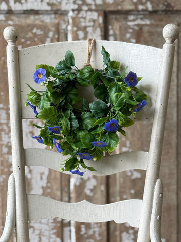 Glory Bloom Hanging Wreath | 9.5" | Blue | NOT CURRENTLY IN STOCK-New For Spring 2027!