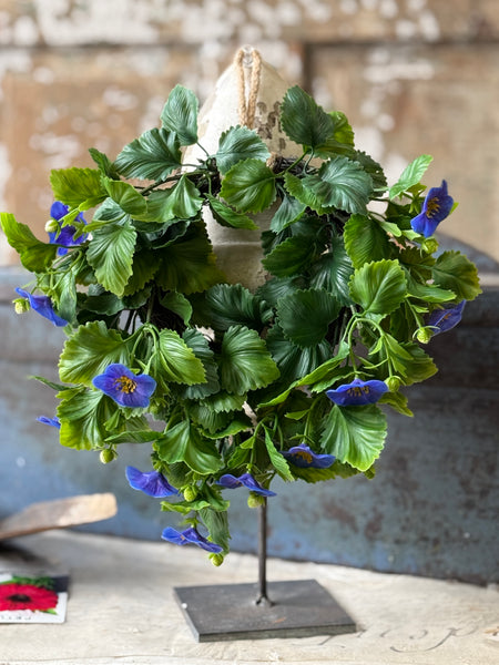 Glory Bloom Hanging Wreath | 9.5" | Blue | NOT CURRENTLY IN STOCK-New For Spring 2027!