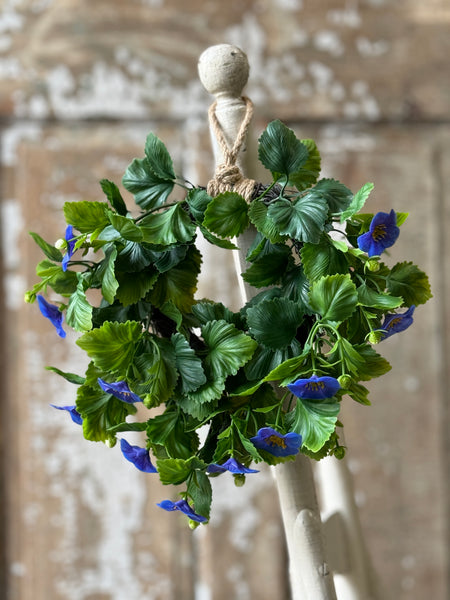 Glory Bloom Hanging Wreath | 9.5" | Blue | NOT CURRENTLY IN STOCK-New For Spring 2027!