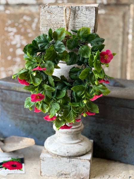 Glory Bloom Hanging Wreath | 9.5" | Pink | NOT CURRENTLY IN STOCK-New For Spring 2027!