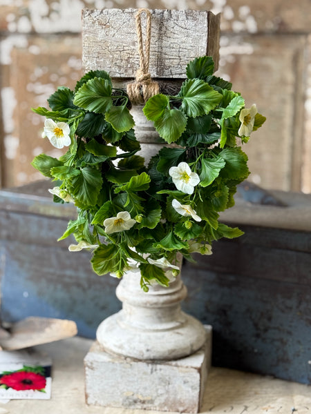 Glory Bloom Hanging Wreath | 9.5" | Cream | NOT CURRENTLY IN STOCK-New For Spring 2027!