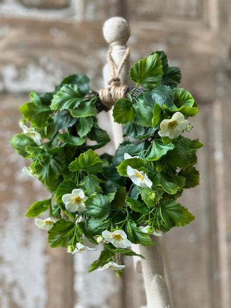 Glory Bloom Hanging Wreath | 9.5" | Cream | NOT CURRENTLY IN STOCK-New For Spring 2027!