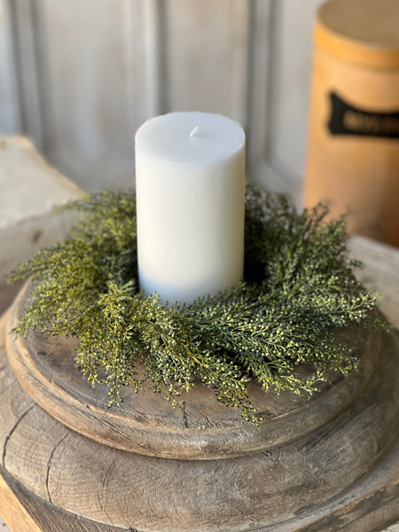 Whickham Wheat Candle Ring | 10" | Moss | SOLD OUT