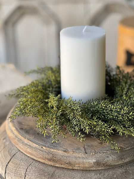 Whickham Wheat Candle Ring | 10" | Moss | SOLD OUT