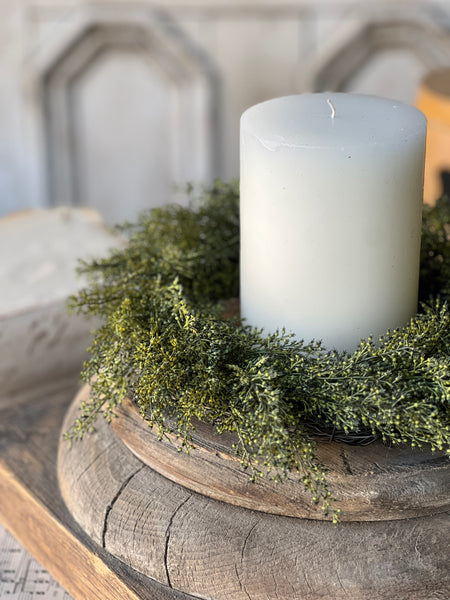Whickham Wheat Candle Ring | 12" | Moss | SOLD OUT