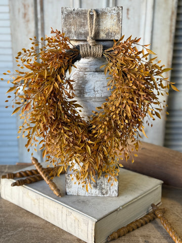 Barley Twist Sage Hanging Wreath | 15" | NOT CURRENTLY IN STOCK-New For Holiday 2026!