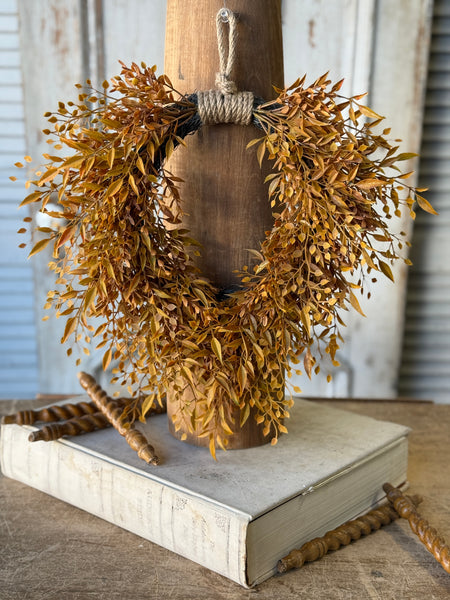 Barley Twist Sage Hanging Wreath | 15" | NOT CURRENTLY IN STOCK-New For Holiday 2026!