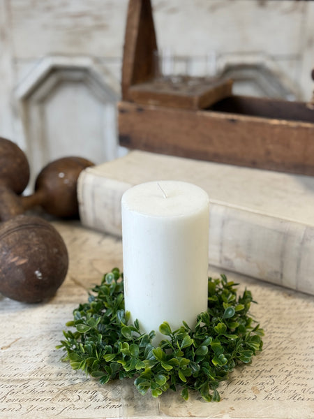 Carrick Boxwood Candle Ring | 6" | NOT CURRENTLY IN STOCK-New For Spring 2027!