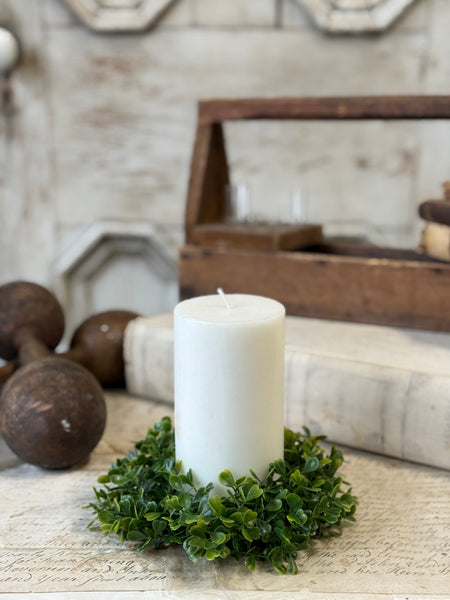 Carrick Boxwood Candle Ring | 6" | NOT CURRENTLY IN STOCK-New For Spring 2027!