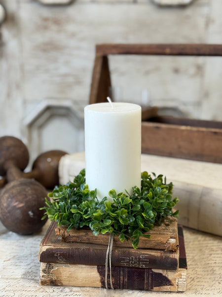Carrick Boxwood Candle Ring | 6" | NOT CURRENTLY IN STOCK-New For Spring 2027!