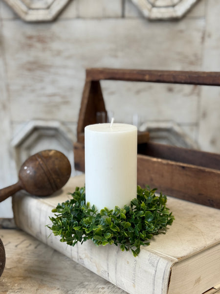 Carrick Boxwood Candle Ring | 6" | NOT CURRENTLY IN STOCK-New For Spring 2027!