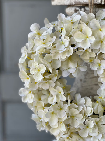 Saylor Hydrangea Wreath | 12" | Cream | NOT CURRENTLY IN STOCK-New For Spring 2026!