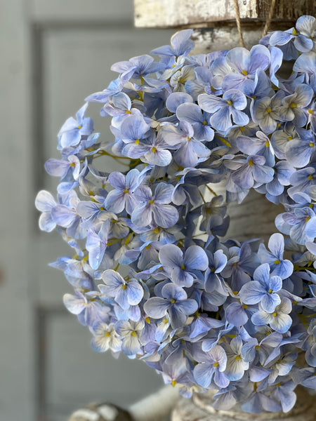 Saylor Hydrangea Wreath | 12" | Blue | NOT CURRENTLY IN STOCK-New For Spring 2026!