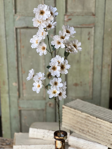 Frill Flower Spray | 39" | Cream | NOT CURRENTLY IN STOCK-New For Spring 2026!