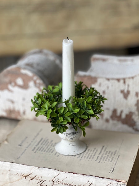 Lyric Boxwood Candle Ring | 4.5" | NOT CURRENTLY IN STOCK - ETA December
