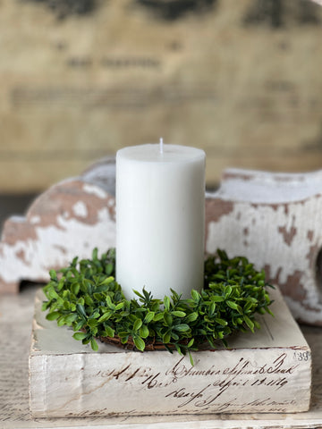 Lyric Boxwood Candle Ring | 7.5" | NOT CURRENTLY IN STOCK - ETA December