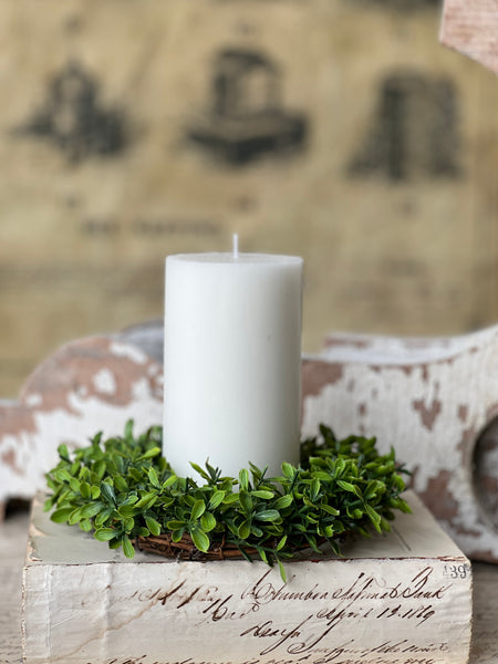 Lyric Boxwood Candle Ring | 7.5" | NOT CURRENTLY IN STOCK - ETA December