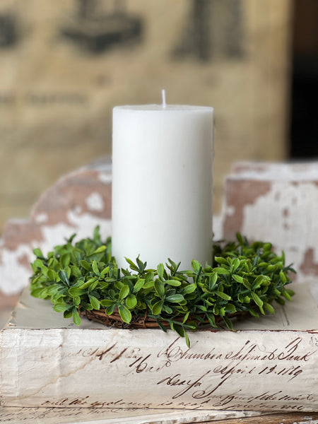 Lyric Boxwood Candle Ring | 7.5" | NOT CURRENTLY IN STOCK - ETA December