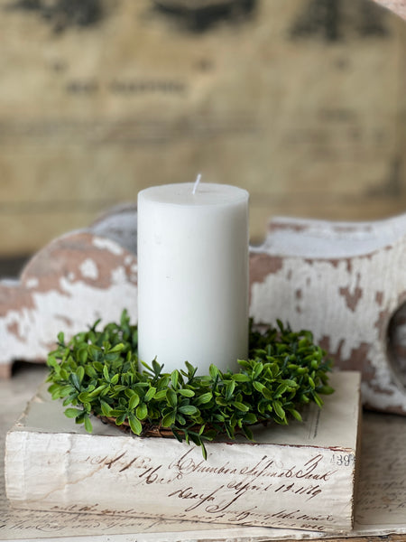 Lyric Boxwood Candle Ring | 7.5" | NOT CURRENTLY IN STOCK - ETA December