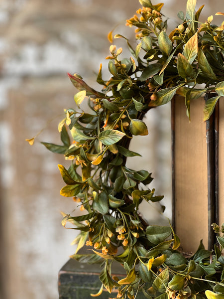 Burlington Leaves Candle Ring | 12" | Limited Stock - Last 24pcs! (Will be discontinued for Holiday 2026)