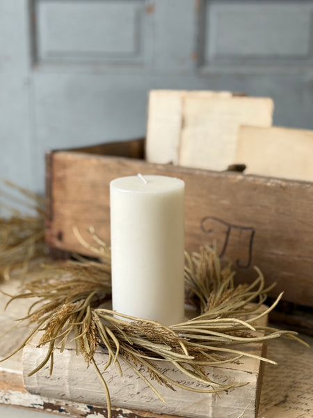Wheaten Waves Candle Ring | 11" | NOT CURRENTLY IN STOCK-New For Holiday 2026!