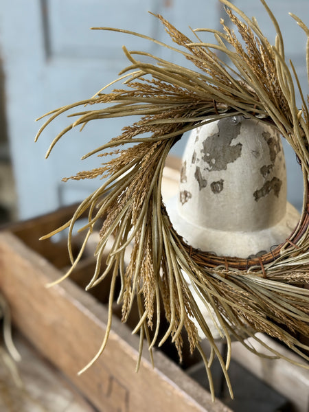 Wheaten Waves Candle Ring | 11" | NOT CURRENTLY IN STOCK-New For Holiday 2026!