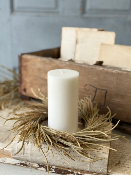 Wheaten Waves Candle Ring | 11" | NOT CURRENTLY IN STOCK-New For Holiday 2026!