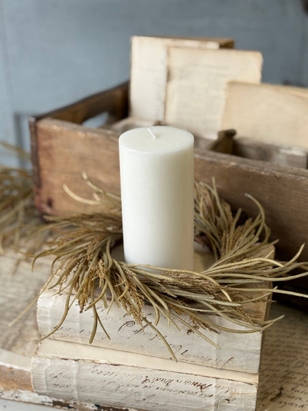 Wheaten Waves Candle Ring | 11" | NOT CURRENTLY IN STOCK-New For Holiday 2026!
