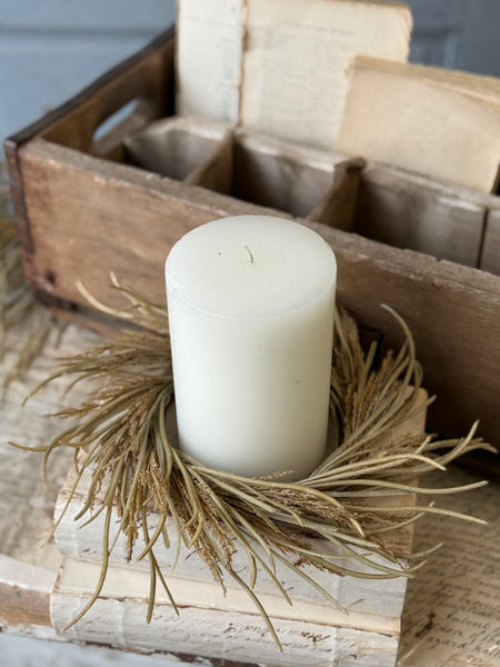 Wheaten Waves Candle Ring | 11" | NOT CURRENTLY IN STOCK-New For Holiday 2026!
