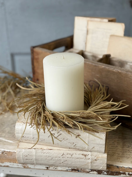 Wheaten Waves Candle Ring | 11" | NOT CURRENTLY IN STOCK-New For Holiday 2026!
