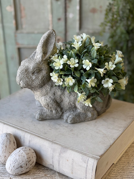 Bunny Bouquet Planter | 9.5" | Crouching | NOT CURRENTLY IN STOCK-New For Spring 2027!