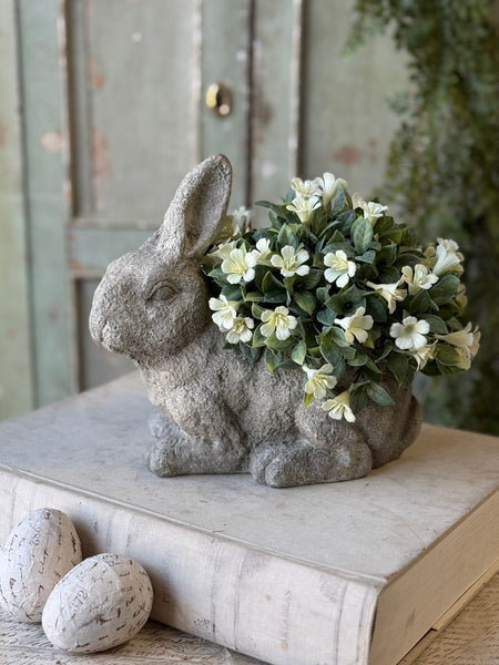 Bunny Bouquet Planter | 9.5" | Crouching | NOT CURRENTLY IN STOCK-New For Spring 2027!