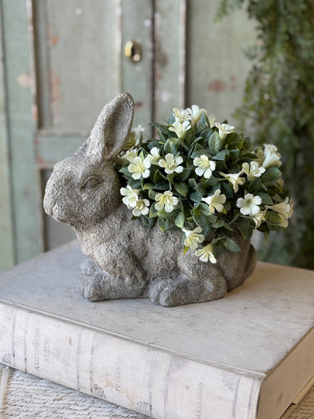 Bunny Bouquet Planter | 9.5" | Crouching | NOT CURRENTLY IN STOCK-New For Spring 2027!