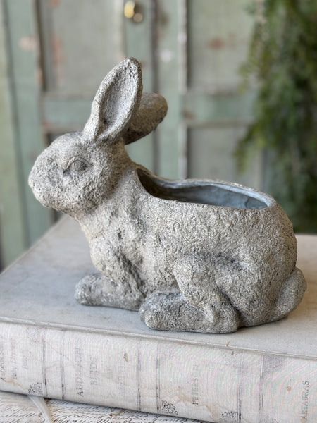 Bunny Bouquet Planter | 9.5" | Crouching | NOT CURRENTLY IN STOCK-New For Spring 2027!