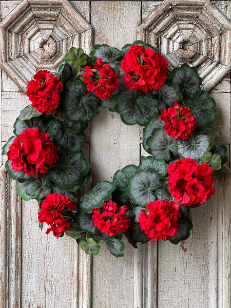 Jubilee Geranium Wreath | 20" | NOT CURRENTLY IN STOCK - ETA December