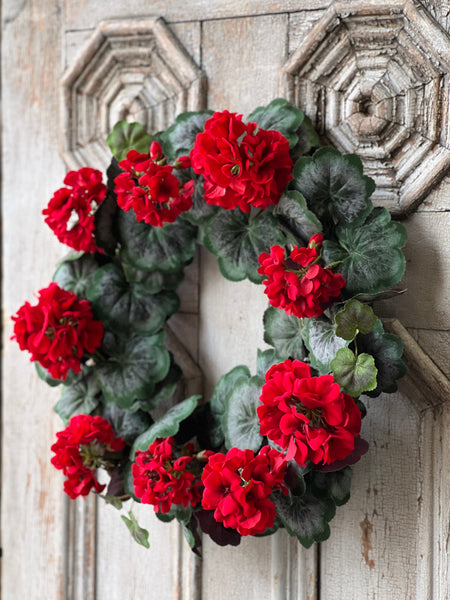 Jubilee Geranium Wreath | 20" | NOT CURRENTLY IN STOCK - ETA December