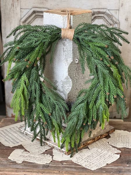 Norfolk Cascade Hanging Wreath | 24" | Limited Stock - Last 36pcs!