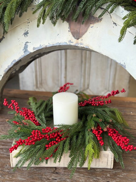 Cinderberry Norfolk Candle Ring | 18" | NOT CURRENTLY IN STOCK-New For Holiday 2026!