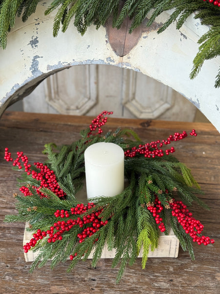 Cinderberry Norfolk Candle Ring | 18" | NOT CURRENTLY IN STOCK-New For Holiday 2026!