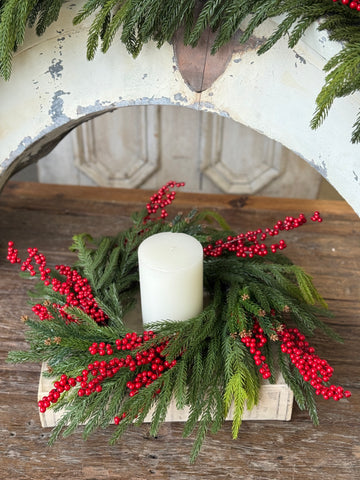 Cinderberry Norfolk Candle Ring | 18" | NOT CURRENTLY IN STOCK-New For Holiday 2026!