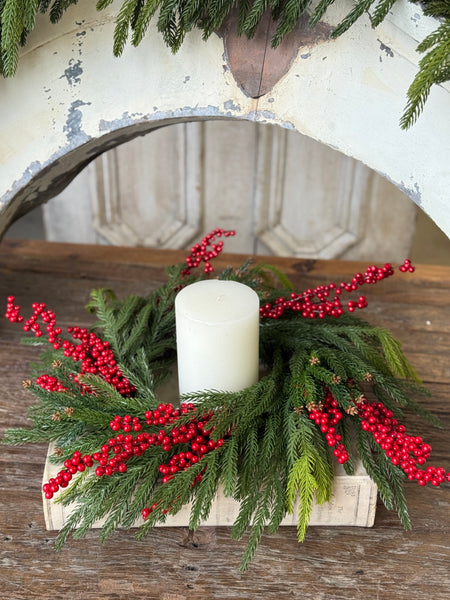 Cinderberry Norfolk Candle Ring | 18" | NOT CURRENTLY IN STOCK-New For Holiday 2026!