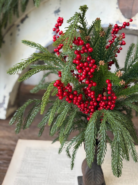Cinderberry Norfolk Bush | 22" | NOT CURRENTLY IN STOCK-New For Holiday 2026!