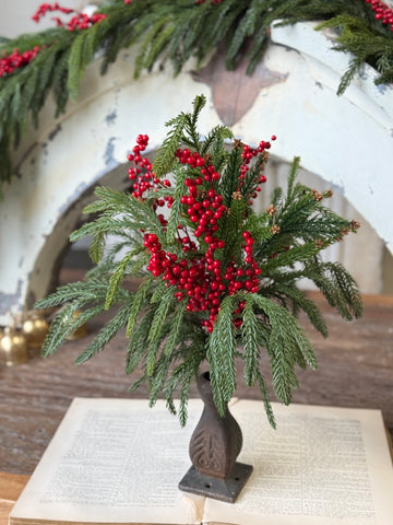 Cinderberry Norfolk Bush | 22" | NOT CURRENTLY IN STOCK-New For Holiday 2026!