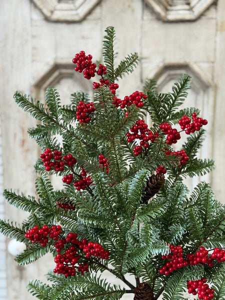 Scarletton Spruce Spray | 37" | NOT CURRENTLY IN STOCK-New For Holiday 2026!