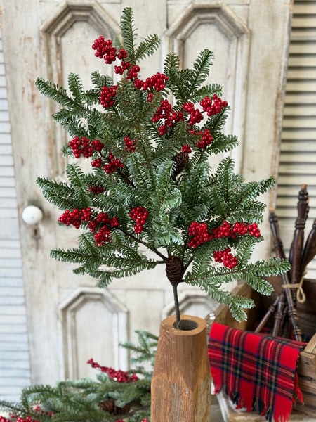 Scarletton Spruce Spray | 37" | NOT CURRENTLY IN STOCK-New For Holiday 2026!