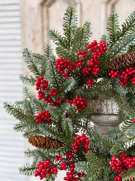 Scarletton Spruce Candle Ring | 18" | NOT CURRENTLY IN STOCK-New For Holiday 2026!