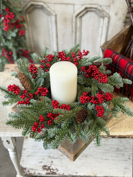 Scarletton Spruce Candle Ring | 18" | NOT CURRENTLY IN STOCK-New For Holiday 2026!