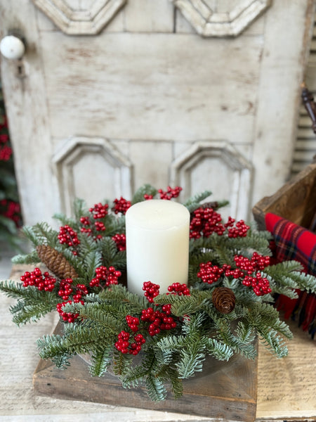 Scarletton Spruce Candle Ring | 18" | NOT CURRENTLY IN STOCK-New For Holiday 2026!