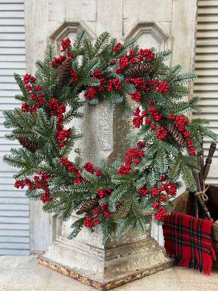 Scarletton Spruce Wreath | 24" | NOT CURRENTLY IN STOCK-New For Holiday 2026!